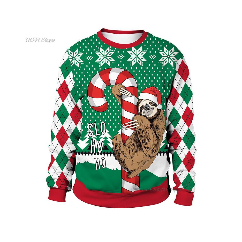 Youth Casual Ugly Christmas Sweater Santa Elf Design