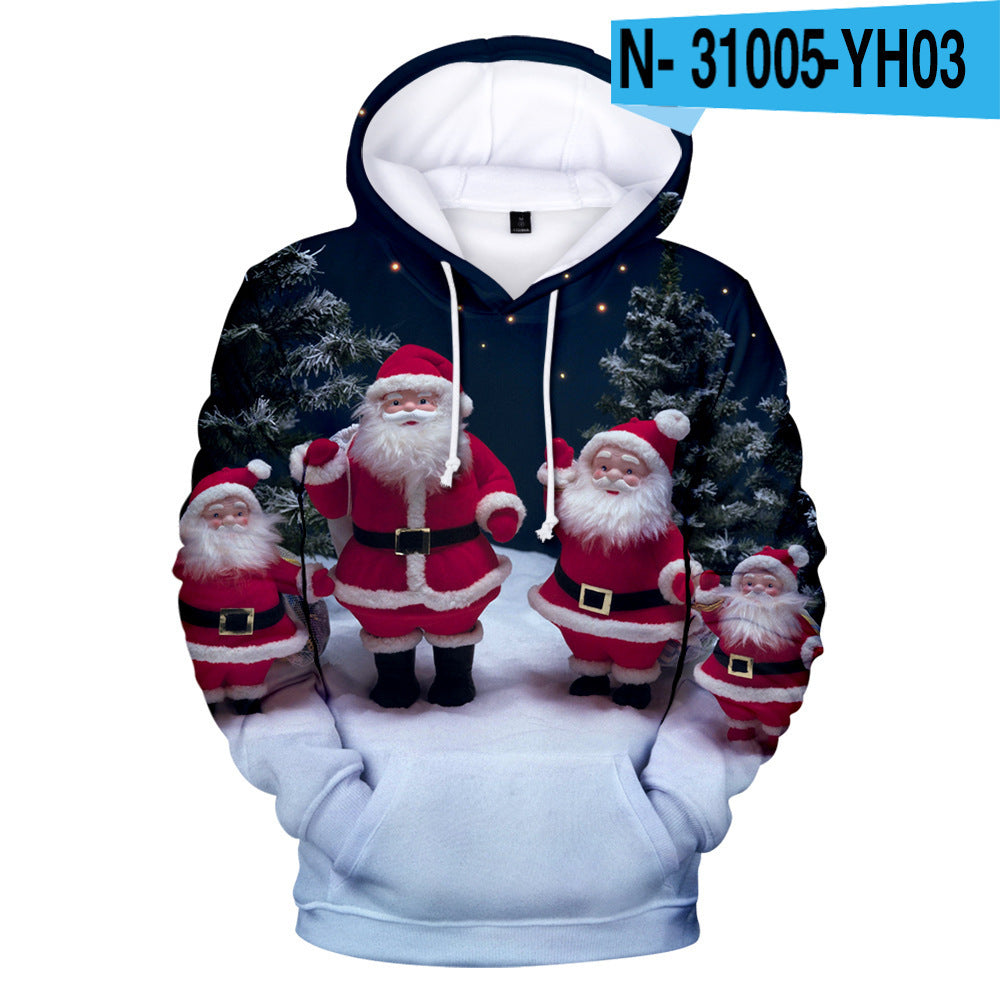 Casual Youth Christmas Sweater - Plus Velvet & Cartoon Print