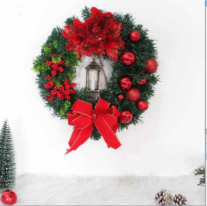 Festive Christmas Light Wreath for Door and Window Decor