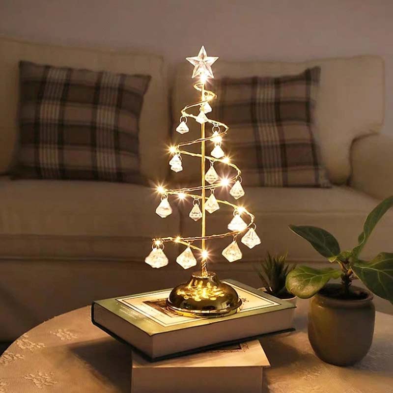 Crystal LED Christmas Tree Fairy Lights - Battery Operated