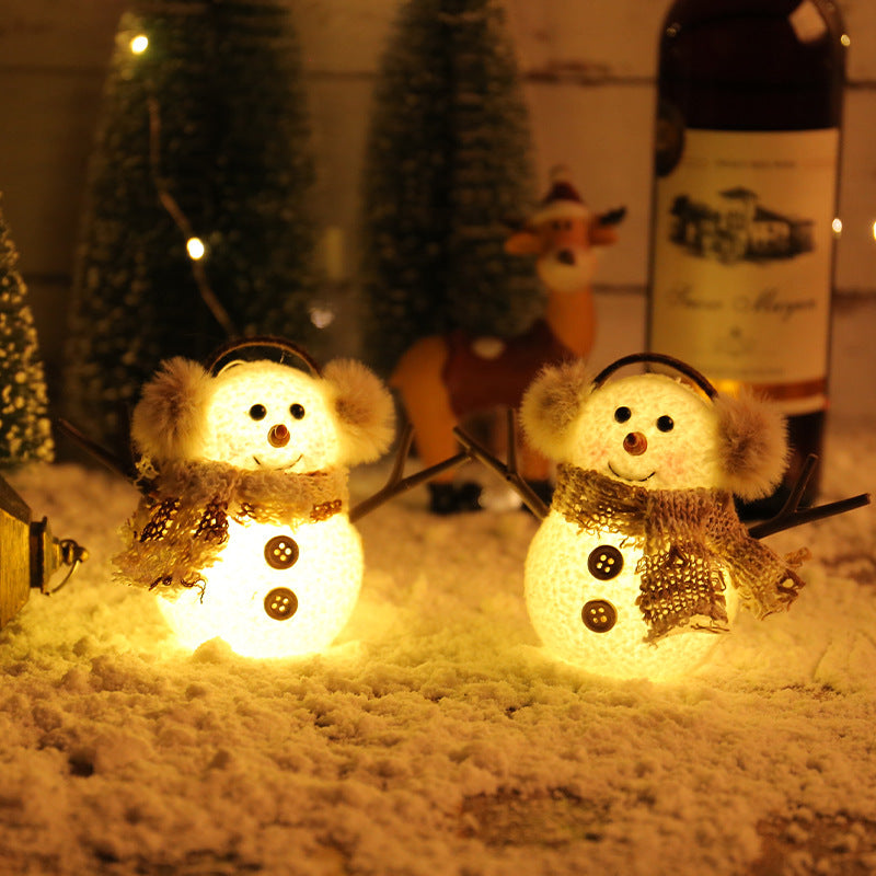 Luminous Christmas Ice Man Ornaments with Scarf Styles