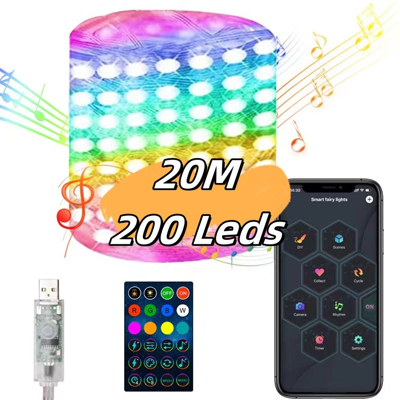 Smart App-Controlled Christmas Light String Decorations