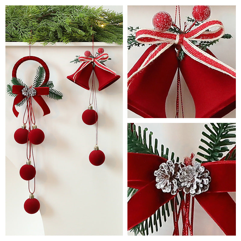 Scandinavian Flocking Christmas Tree and Home Décor Ornaments