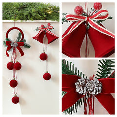 Scandinavian Flocking Christmas Tree and Home Décor Ornaments
