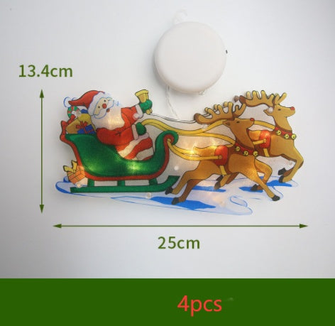 LED Suction Cup Christmas Window Lights - Festive Decor