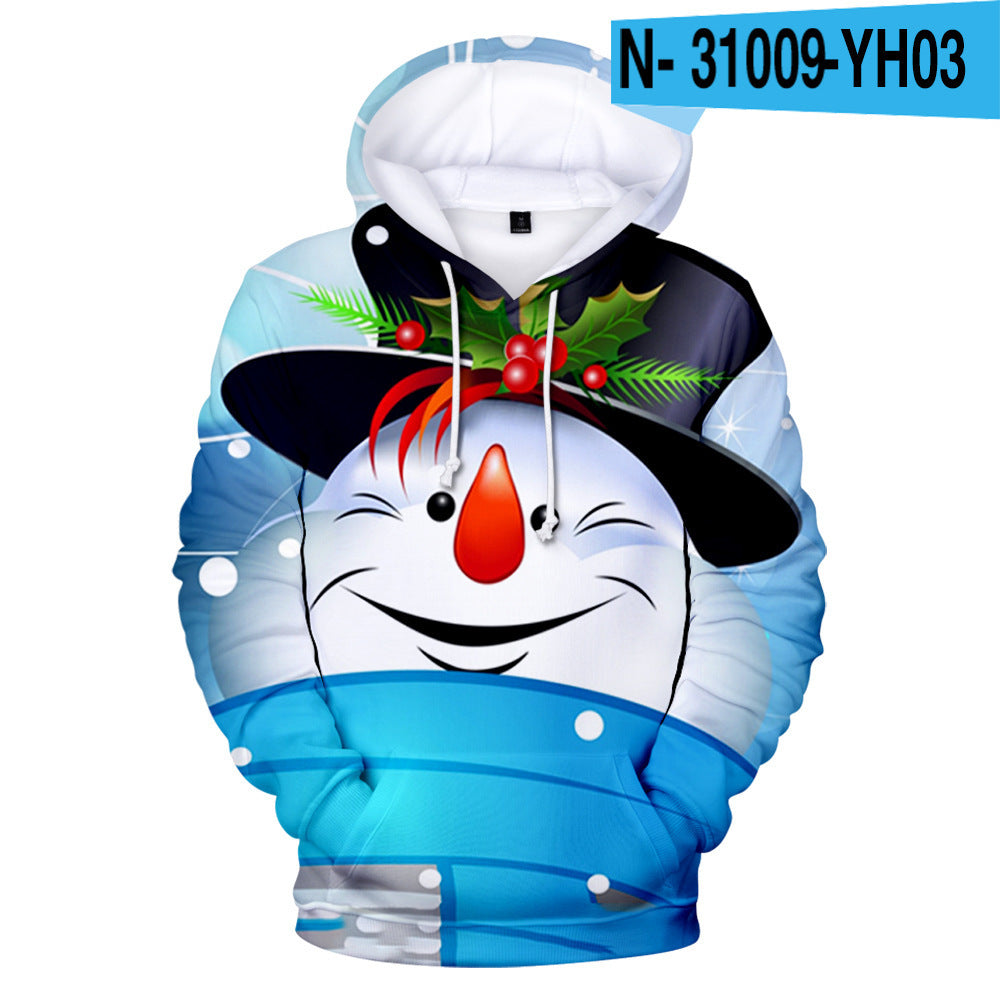 Casual Youth Christmas Sweater - Plus Velvet & Cartoon Print