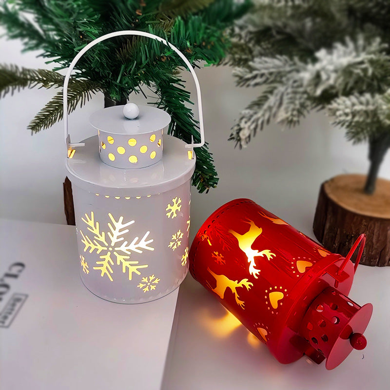 Nordic Style LED Christmas Candle Lanterns - Festive Decor