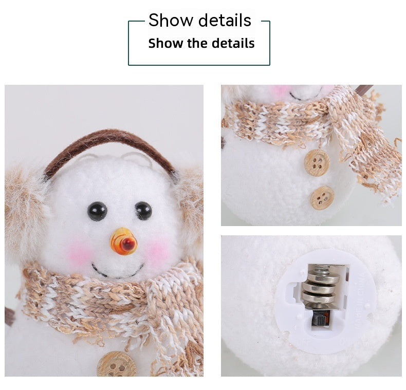 Luminous Christmas Ice Man Ornaments with Scarf Styles