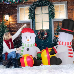5ft Snowman Christmas Inflatable with LED Lights & Gifts
