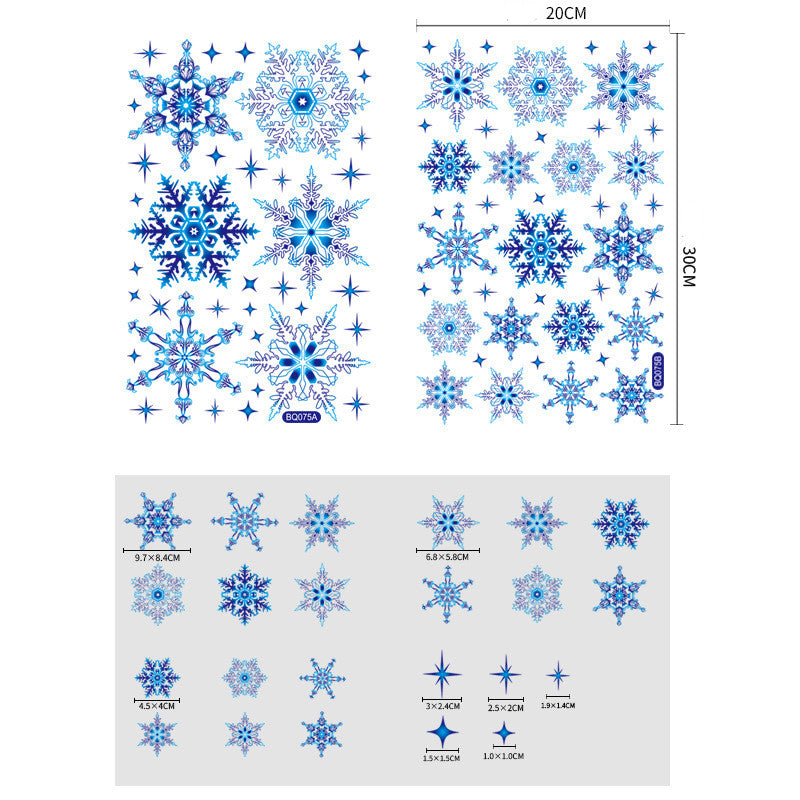 Christmas Elk & Snowflake Window & Wall Sticker Decoration
