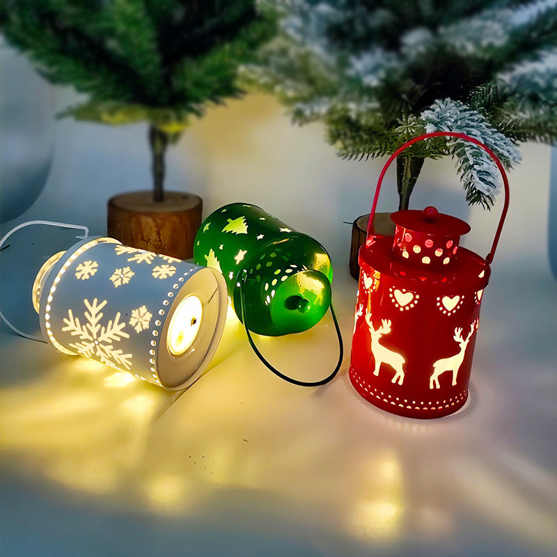 Nordic Style LED Christmas Candle Lanterns - Festive Decor