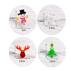 Mini LED Battery-Operated Christmas Lights - Snowflake & Deer