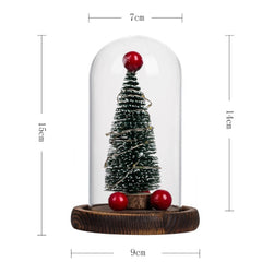 Creative LED Christmas Tree Glass Cover Home Decor Lights
