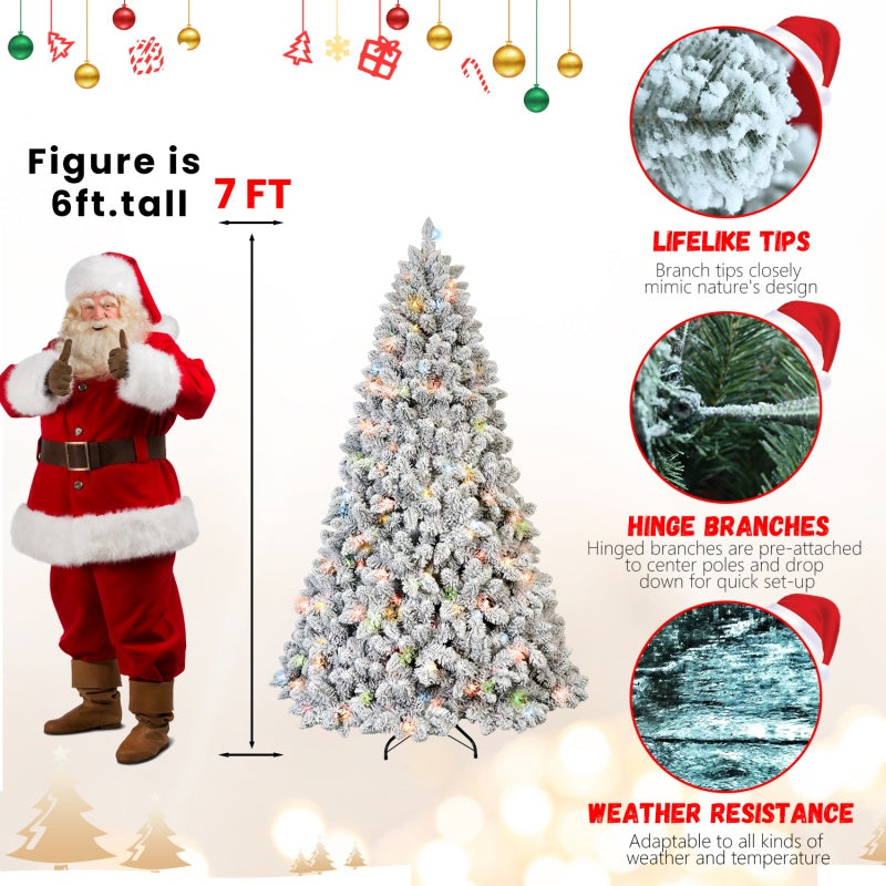 PVC Christmas Tree with Lights, Pine Cones, 4ft to 7ft