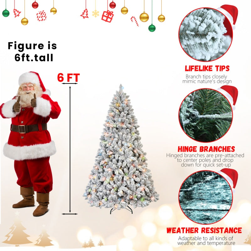 PVC Christmas Tree with Lights, Pine Cones, 4ft to 7ft