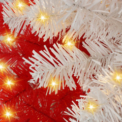 6ft LED-Lit Candy Cane Christmas Tree with 900 Branches