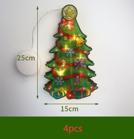 LED Suction Cup Christmas Window Lights - Festive Decor
