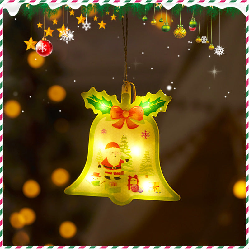 Festive Hanging Christmas Lights with Decorative Characters