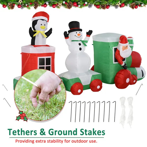 Festive Christmas Inflatables with LED Lights - Outdoor Decor