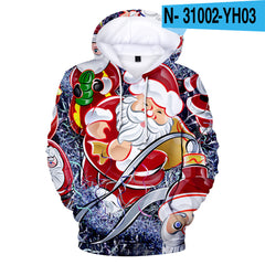 Casual Youth Christmas Sweater - Plus Velvet & Cartoon Print