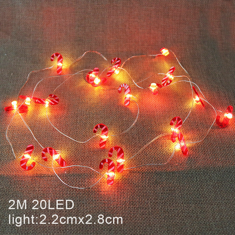 Mini LED Battery-Operated Christmas Lights - Snowflake & Deer