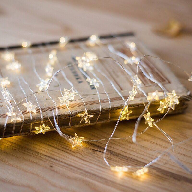 Mini LED Battery-Operated Christmas Lights - Snowflake & Deer