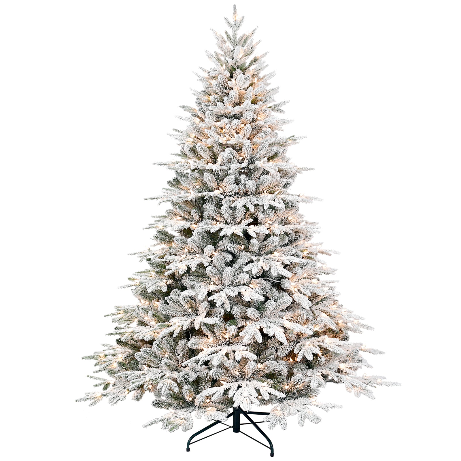 PE/PVC Christmas Tree with Lights - 4ft to 9ft Sizes