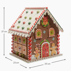 Rustic Wooden Gingerbread House Christmas Party Decor