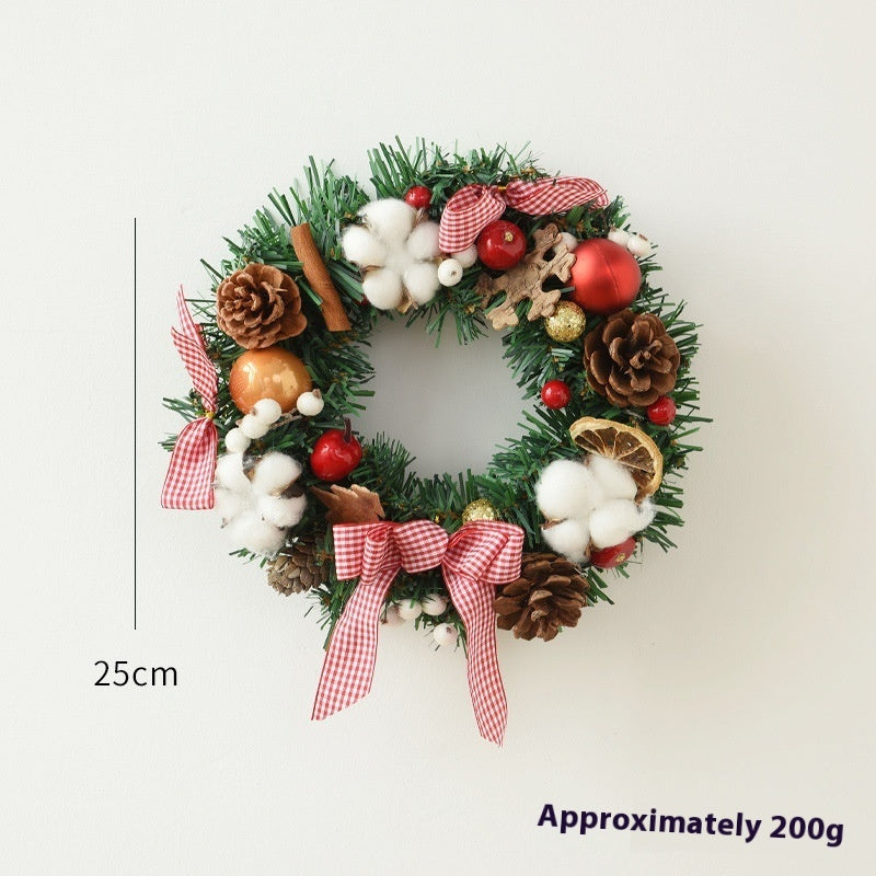Festive PVC Christmas Garland Bow for Door and Window Decor