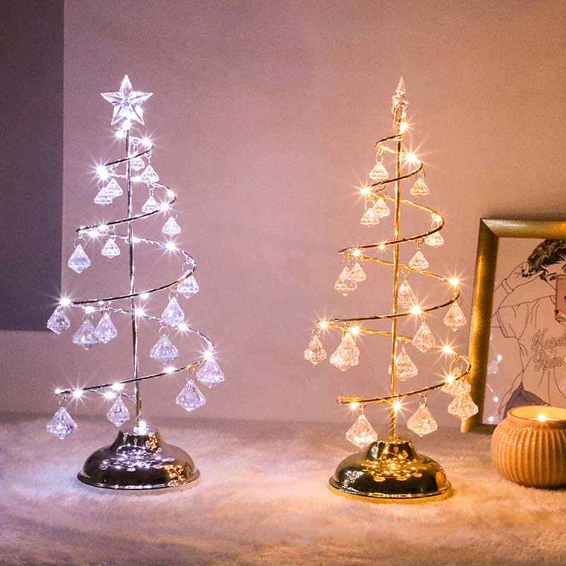 Crystal LED Christmas Tree Fairy Lights - Battery Operated