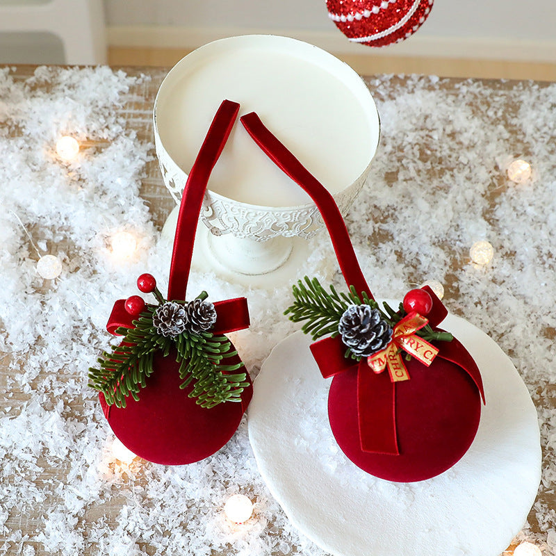 Scandinavian Flocking Christmas Tree and Home Décor Ornaments