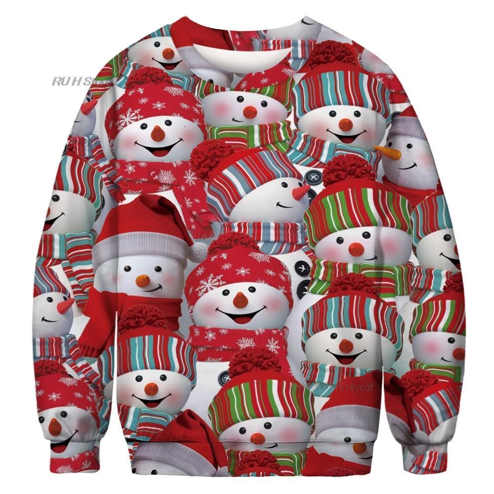 Youth Casual Ugly Christmas Sweater Santa Elf Design