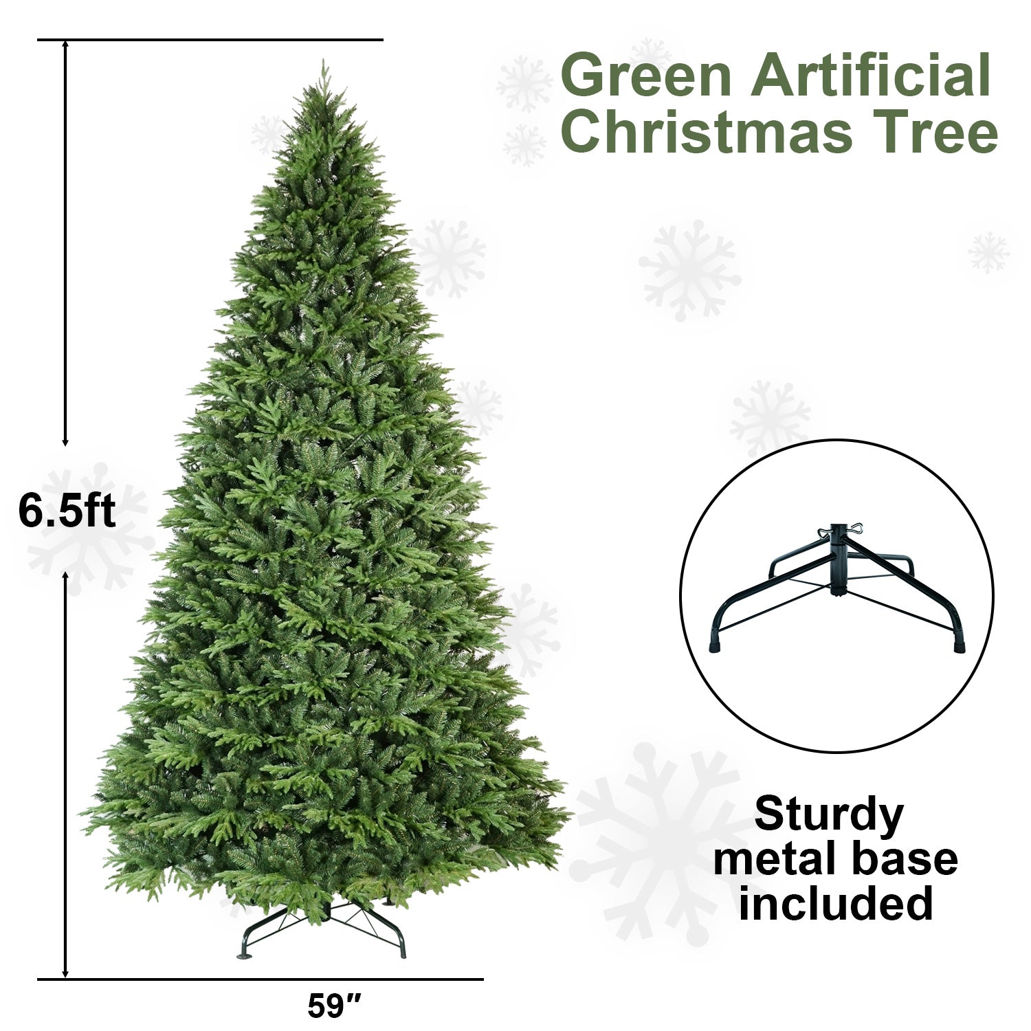 Green PE/PVC Hybrid Christmas Tree with 856-3135 Tips