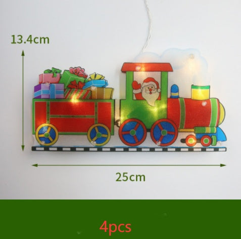 LED Suction Cup Christmas Window Lights - Festive Decor