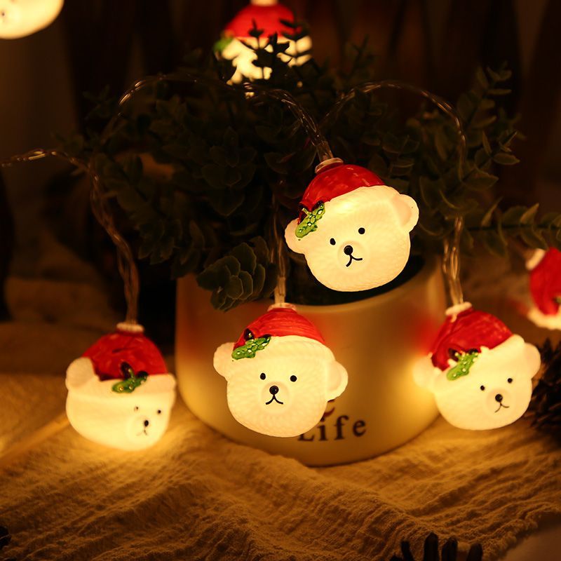 Festive LED Christmas Lights - Snowman & Santa Designs