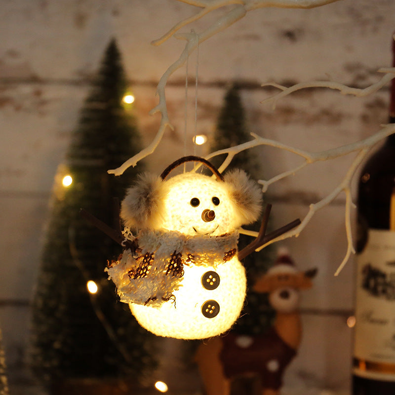 Luminous Christmas Ice Man Ornaments with Scarf Styles