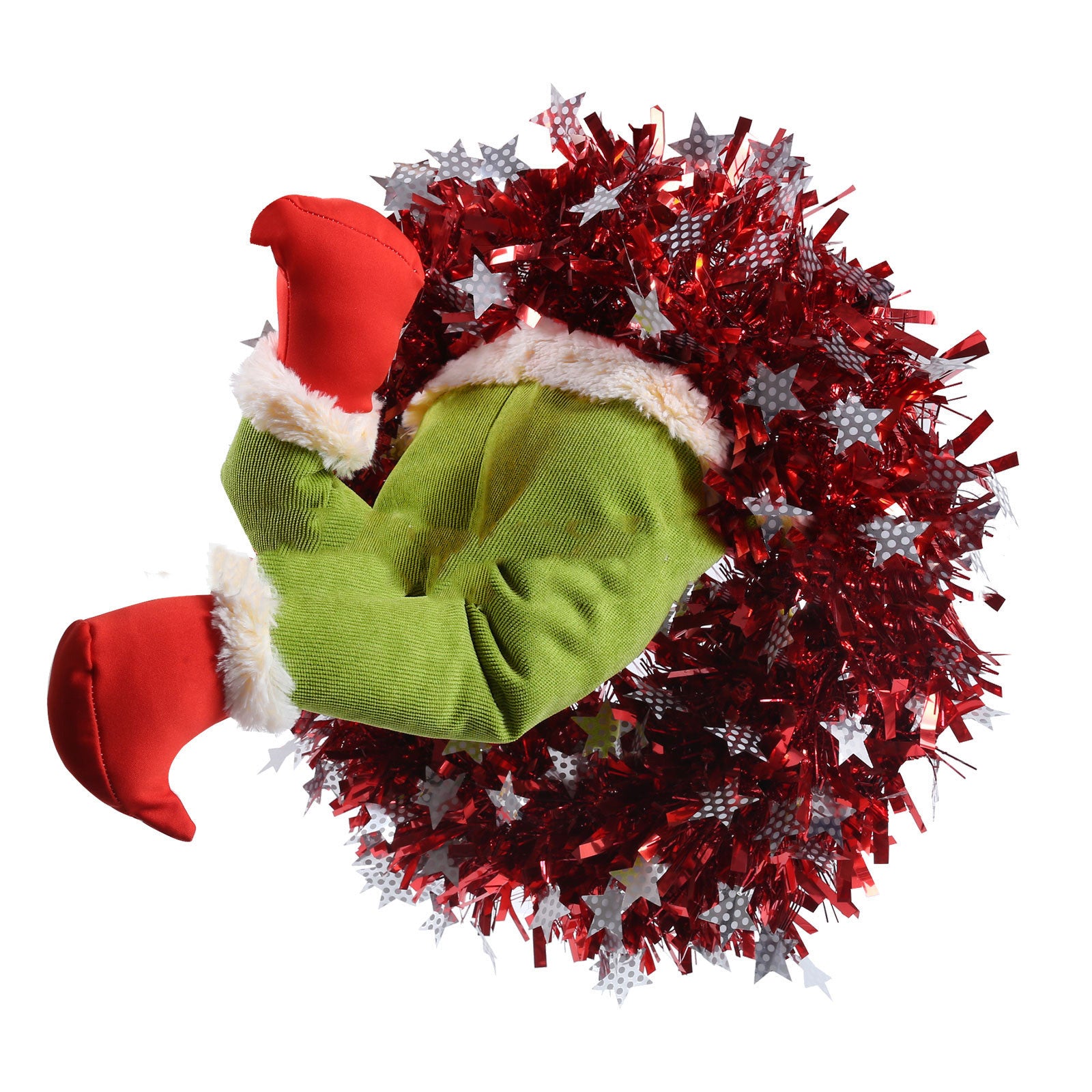Festive Green Grinch Leg Ornament for Christmas Trees