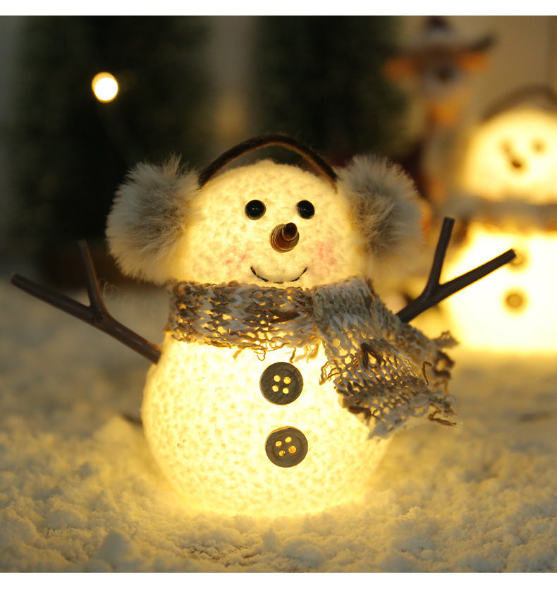 Luminous Christmas Ice Man Ornaments with Scarf Styles