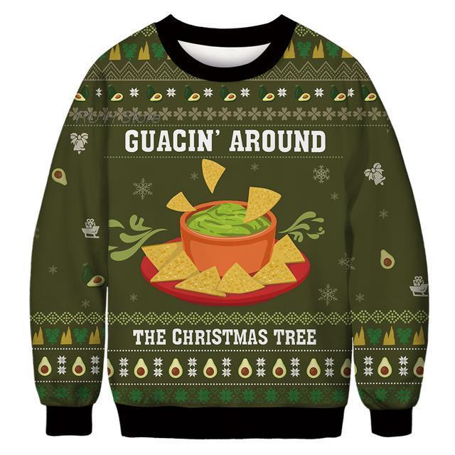 Youth Casual Ugly Christmas Sweater Santa Elf Design