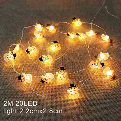 Mini LED Battery-Operated Christmas Lights - Snowflake & Deer