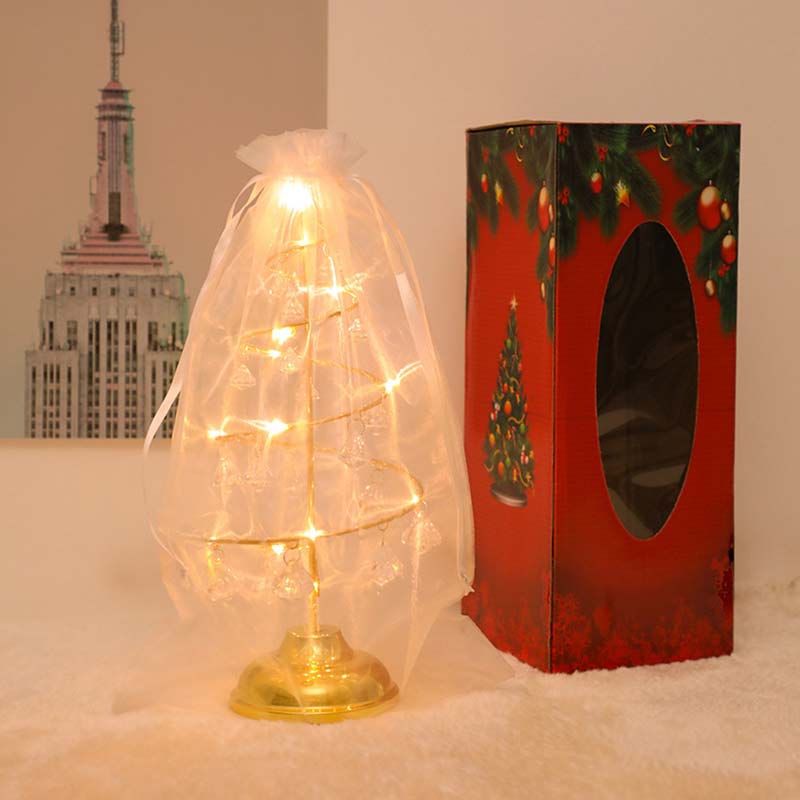 Crystal LED Christmas Tree Fairy Lights - Battery Operated