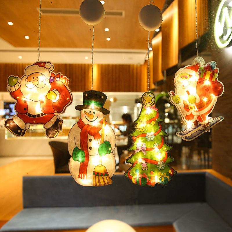 LED Suction Cup Christmas Window Lights - Festive Decor