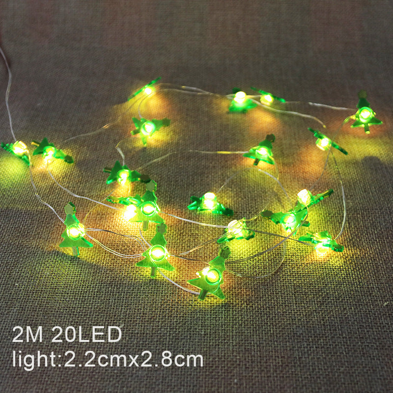 Mini LED Battery-Operated Christmas Lights - Snowflake & Deer