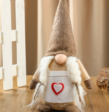 Faceless Christmas Goblin Doll Decoration - Modern Art Style