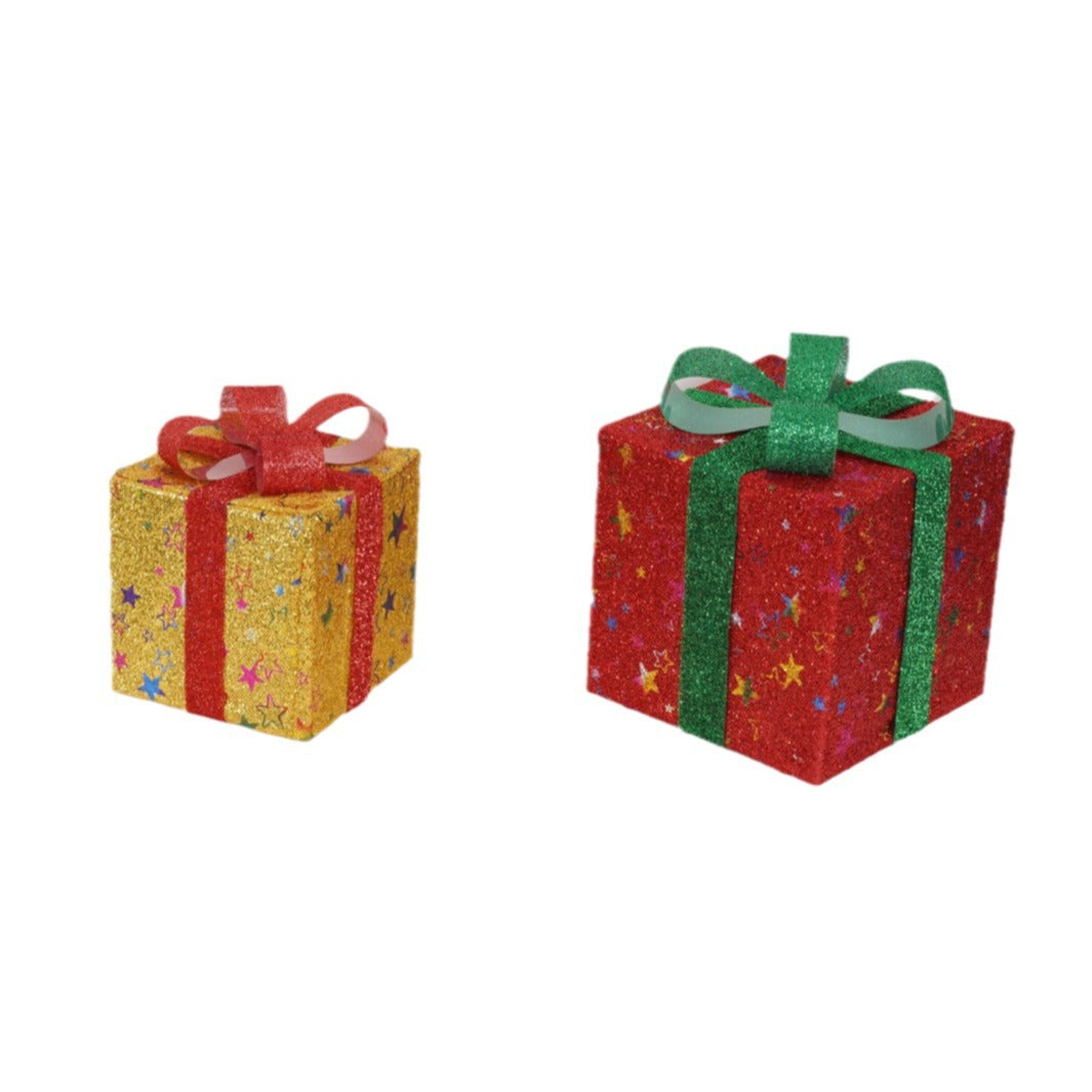 Battery-Powered LED Christmas Gift Box Decoration Lights Set