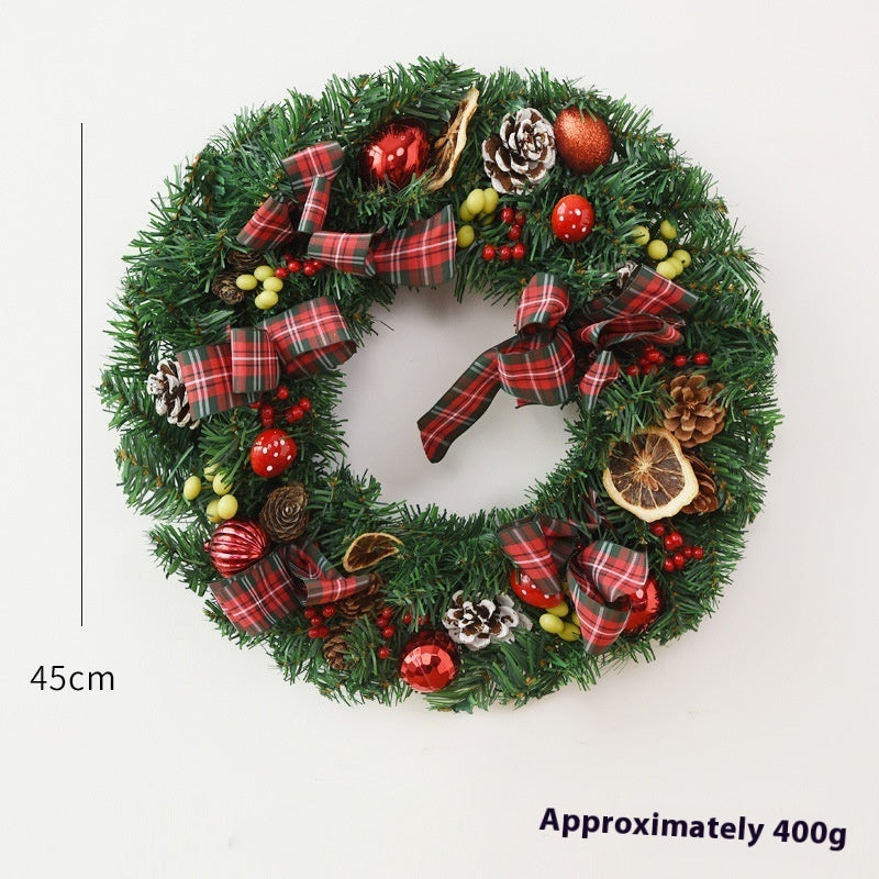Festive PVC Christmas Garland Bow for Door and Window Decor