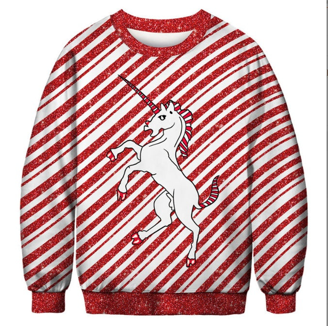 Youth Casual Ugly Christmas Sweater Santa Elf Design