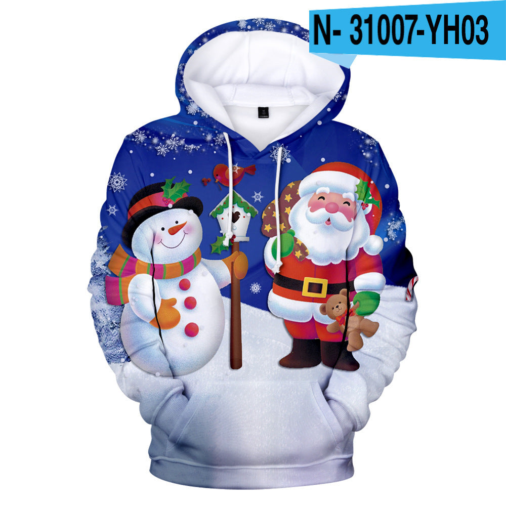 Casual Youth Christmas Sweater - Plus Velvet & Cartoon Print