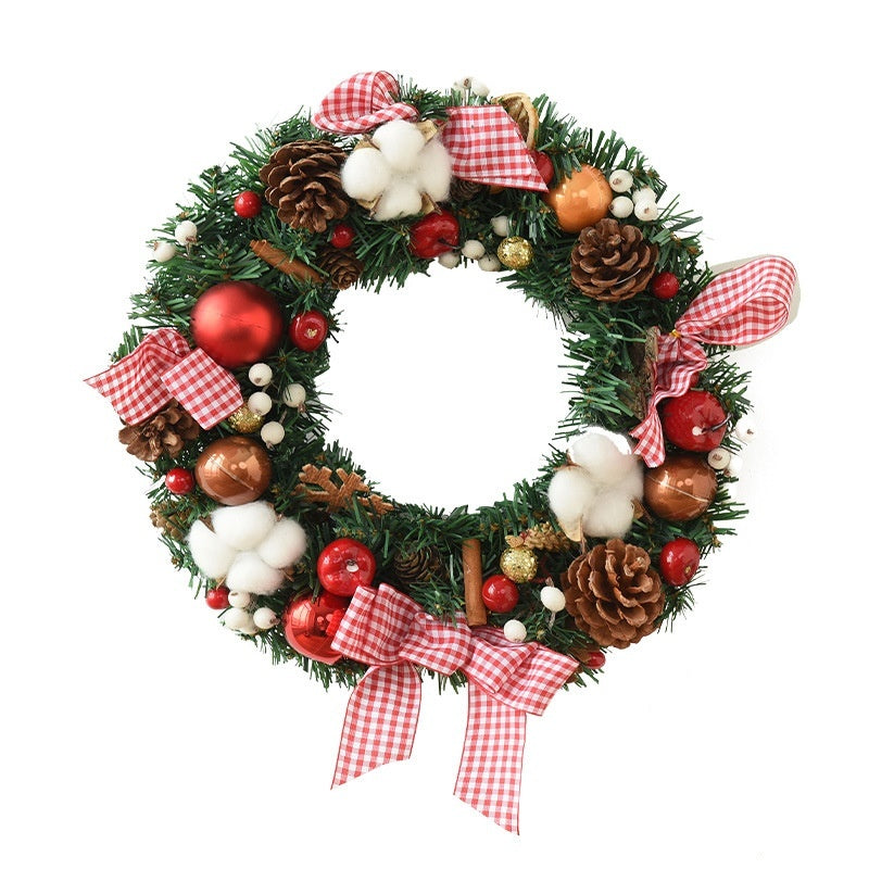 Festive PVC Christmas Garland Bow for Door and Window Decor