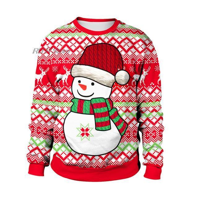 Youth Casual Ugly Christmas Sweater Santa Elf Design
